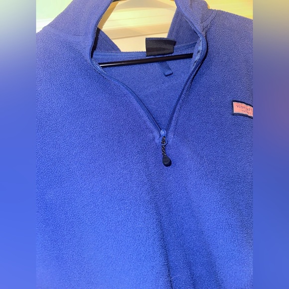 Vineyard Vines 1/2 Zip Blue Fleece Pullover Mens Large - Picture 8 of 15